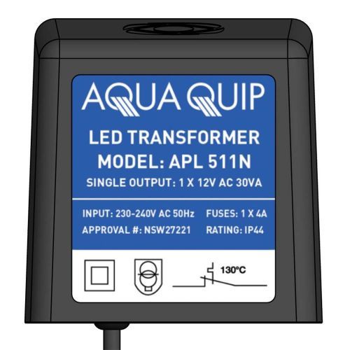 Plug-In 12V x 30VA (2 Outputs) Transformer for LED Pool Lights by Aqua-Quip